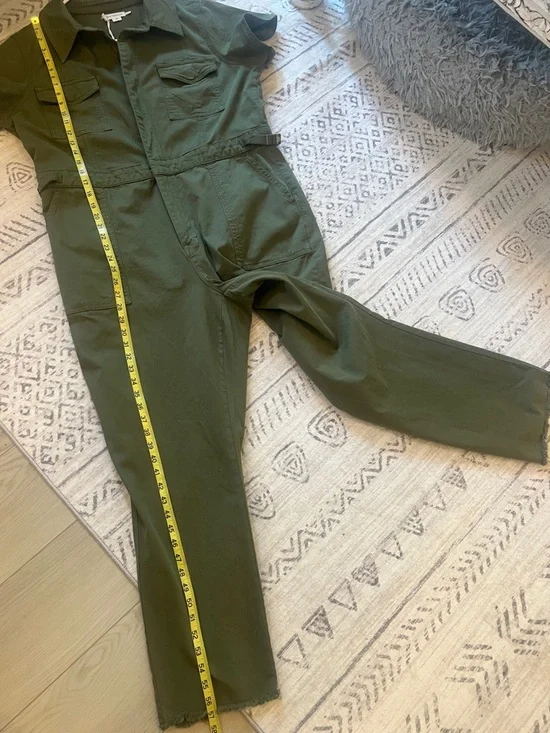 Good American Olive Green Short-Sleeve Utility Jumpsuit - Picture 6 of 12